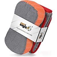 EASY EAGLE Paños de Microfibra e Esponja Lavado Kit de Limpieza- 1200GSM Toalla Secado e Esponja de Limpieza para Coche…